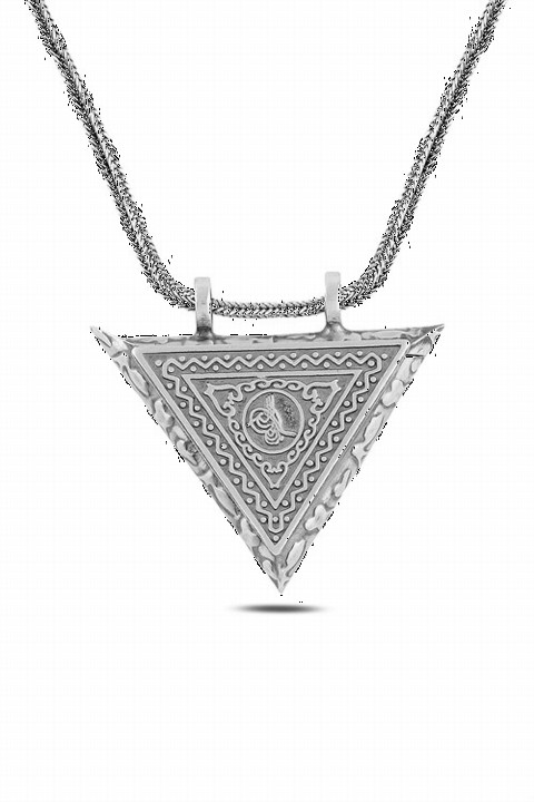 Necklace - Tumbled Tugra Motif Amulet Necklace 100349928 - Turkey