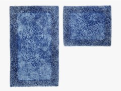 Bathroom - Damaks Towel 2 Pcs Bath Mat Blue 100259621 - Turkey