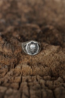 Silver Rings 925 - Adjustable Skull Design Men's Ring 100319203 - Turkey
