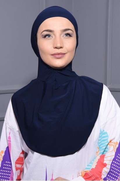 All occasions - Neck Collar Hijab Navy 100285410 - Turkey
