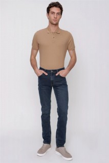 Men's Light Brown Costa Denim Dynamic Fit Jean Denim Trousers 100351350