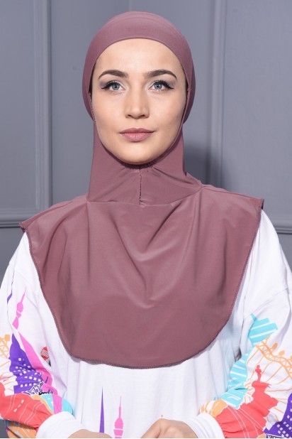 All occasions - Neck Collar Hijab Dried Rose 100285408 - Turkey