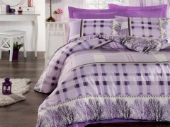 Style Deluxe Double Duvet Cover Set Lila 100259702