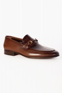 Classical - Men's Brown Antique Buckle Classic Shoes 100350779 - Turkey