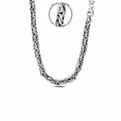 Necklace - Silver King Necklace Chain 6mm 100349705 - Turkey