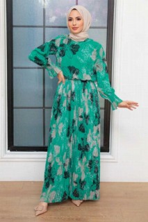 Daily Dress - Green Hijab Dress 100339744 - Turkey
