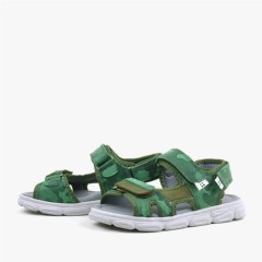 Wisps Genuine Leather Green Camouflage Kids Sandals 100352448