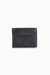 Leather - Black Leather Men's Wallet 100346028 - Turkey