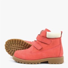 Neson Genuine Leather Red Velcro Kids Boots 100352500
