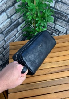 Leather - Guard Black Unisex Leather Handbag 100346046 - Turkey