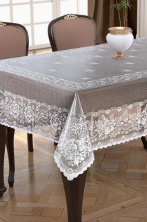 Knitted Panel Pattern Rectangle Table Cloth Delicate Powder 100259277