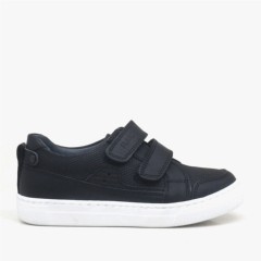 Black Genuine Leather Velcro Children's Sports Shoes for Kids 100278719