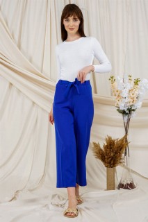 Pants - Women's Wide Leg Fabric Trousers 100326065 - Turkey