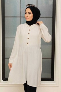 Tunic - Ecru Hijab-Tunika 100338000 - Turkey