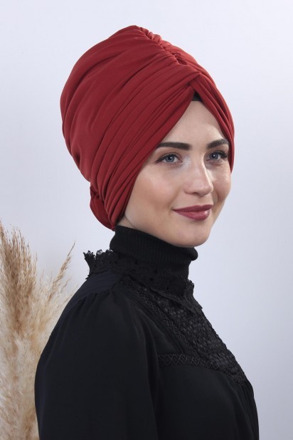 Woman Bonnet & Turban - Bidirectional Rose Knot Bone Tile 100284871 - Turkey