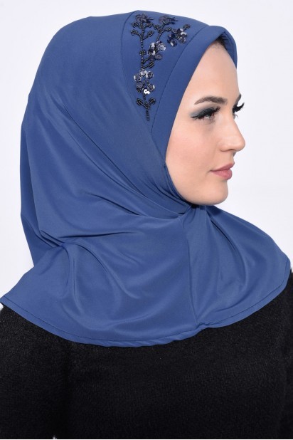 Practical Sequin Hijab Indigo 100285504