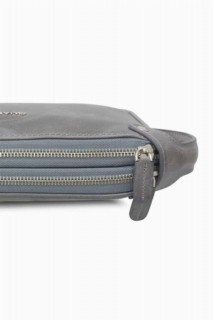 Guard Antique Gray Unisex Double Zippered Clutch Bag 100346206