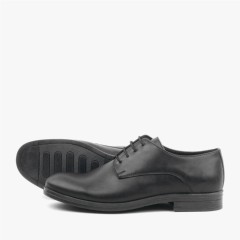 Black Matte Lace-up Oxford Kids Shoes 100352406