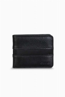 Men Shoes-Bags & Other - Black Sport Striped Leather Men's Wallet 100345318 - Turkey