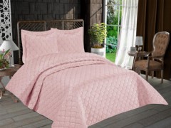 Bed Covers - Lisbon Quilted Double Bedspread Powder 100330334 - Turkey