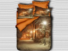 Double Four Seasons Set - Best Class Digital bedrucktes 3D-Bettbezug-Set für Doppelbetten Winter 100257671 - Turkey
