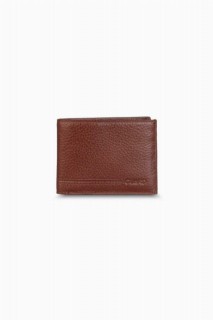 Wallet - Coin Tobacco Tan Portefeuille horizontal pour hommes en cuir véritable 100346305 - Turkey