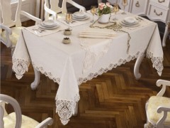 Table Cover Set - Nappe Asli 26 Pièces Crème 100260095 - Turkey