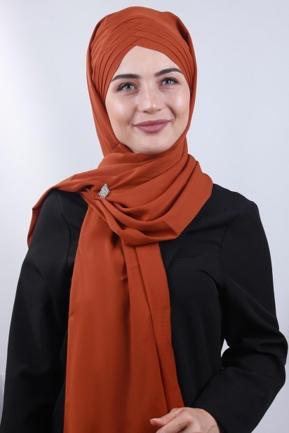 Ready to wear Hijab-Shawl - 4 tuile drapée de châle de hijab - Turkey