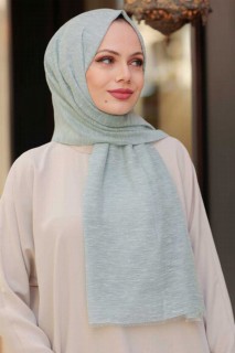 Shawl - شال حجاب أخضر لوزي 100339472 - Turkey