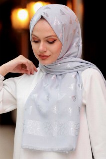 Other Shawls - Châle Hijab Gris 100339447 - Turkey