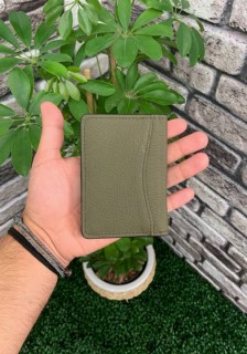 Guard Khaki Green Leather Card Holder 100345863