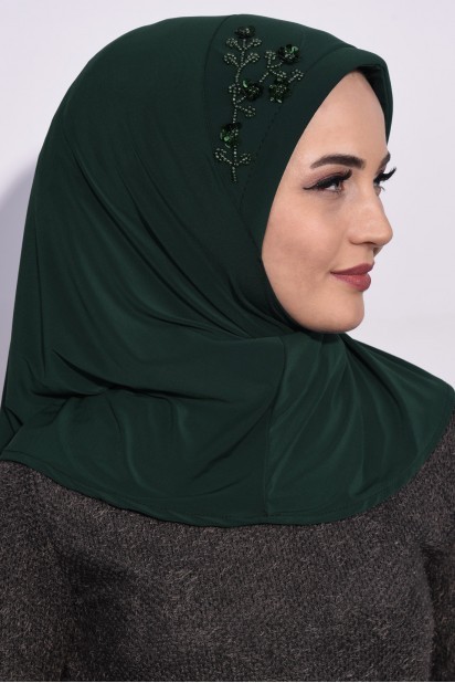 Practical Sequin Hijab Emerald Green 100285519
