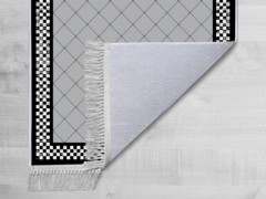 Non-Slip Base Digital Print Velvet Carpet Checker Gray 180x280 cm 100260366