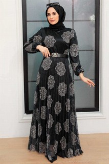 Clothes - Black Hijab Dress 100341546 - Turkey