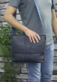 Briefcase & Laptop Bag - Guard Navy Blue Sport Leather Bag 100345582 - Turkey