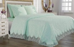 Bedding - French Guipure Dowry Blanket Set Arus Green 100257316 - Turkey