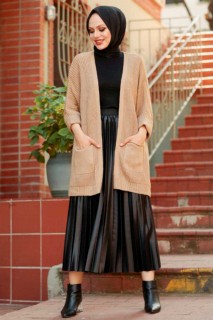 Knitwear - Cardigan Hijab Biscuit 100338403 - Turkey