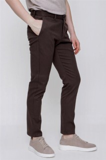 Subwear - Men's Mink Manza Jacquard Dynamic Fit Casual Fit Trousers 100350736 - Turkey