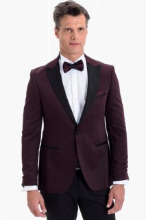 Men's Claret Red Broadway Slim Fit Groom Suit 100350494