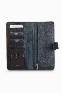 Guard Black Leather Phone Wallet with Card and Money Slot 100346257