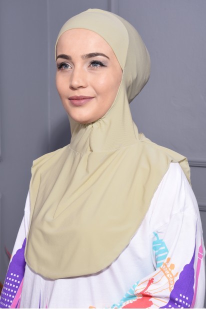 Woman Bonnet & Hijab - طوق العنق حجاب بيج - Turkey
