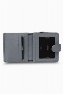 Gray Multi-Compartment Stylish Leather Women's Wallet 100346218