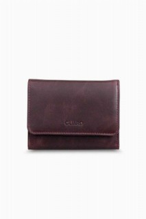Woman Shoes & Bags - Crazy Claret Red Women's Wallet With Coin Compartment 100346116 - Turkey