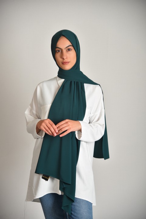 Woman Hijab & Scarf - Châle soie de médine Couleur Persil - Turkey