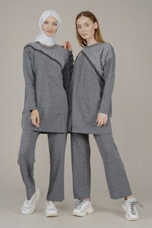 Cloth set - Women's Chain Detailed Double Knitwear Suit 100352580 - Turkey