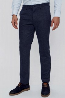 Men's Navy Blue Crowbar Slim Fit Slim Fit Trousers 100350954