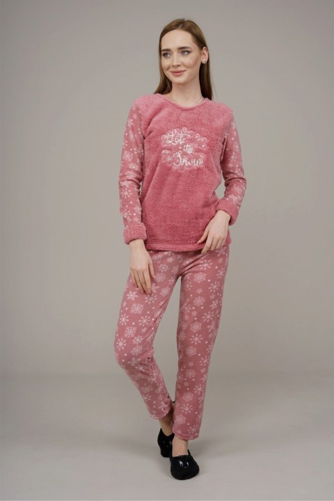Women's Snowflake Detailed Pajamas Set 100342499