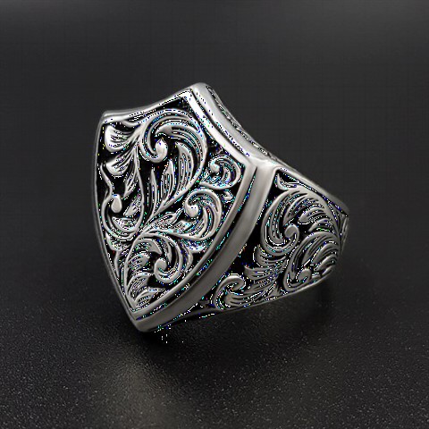 Stoneless Rings - كالكان موديل خاتم فضة صناعة يدوية 100350213 - Turkey