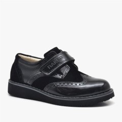Boy Shoes - کفش های پسرانه Velcro 100278560 از چرم لاک چرمی Hidra Daily Use - Turkey