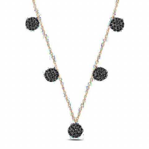 Other Necklace - Round Zircon Stone Women's Sterling Silver Necklace 100346955 - Turkey